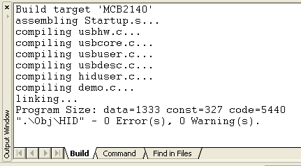 MCB2140 User's Guide: Building USBHID