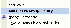 'Add files to Group' Context Menu