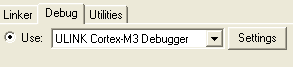 Use: ULINK ARM Debugger