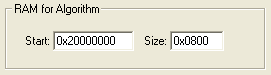 RAM for Algorithm Setting