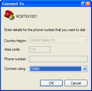 HyperTerm Connect To Dialog