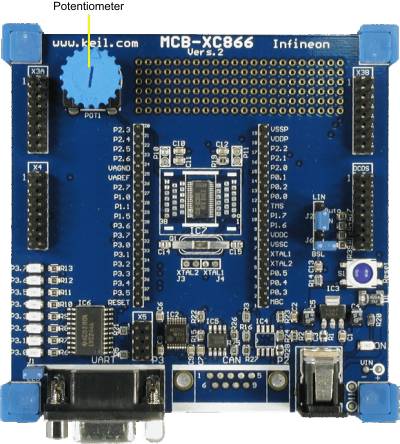 MCBXC866 Board Potentiometer for ADC Input