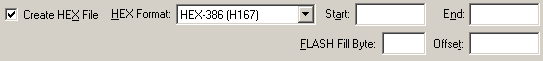 µVision Object-HEX Converter Configuration