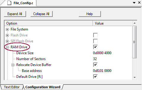 RAM Drive Options