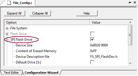 SPI Flash Drive Options