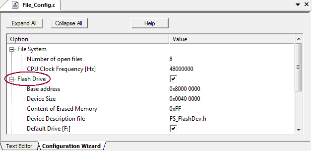 Config Flash Drive