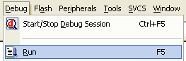 Debug menu