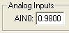 Analog Inputs Dialog