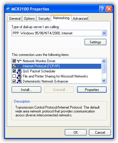 PPP Networking Settings