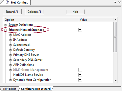 Ethernet Network Interface Options