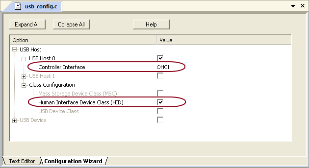 Config OHCI USB Host Controller