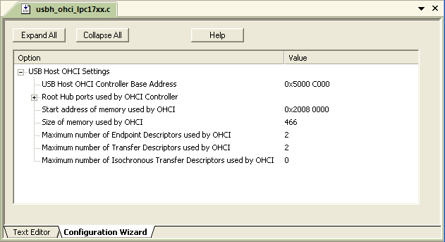 Config OHCI Settings