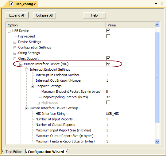 RL-USB CDC Configuration