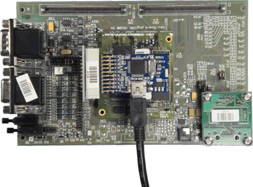 ULINK-ME Adapter Connected to AT91M55800A