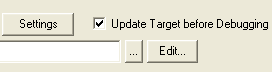 Update Target Before Debugging Selection