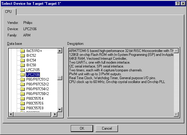 Device Database Dialog