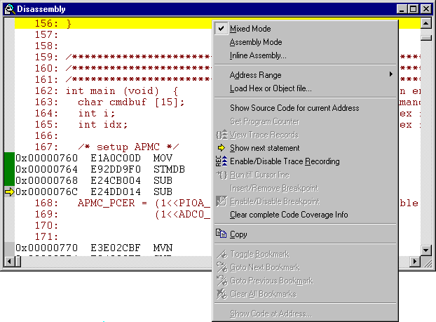 Disassembly Window