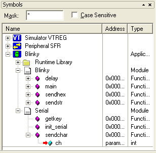 Symbols List Display