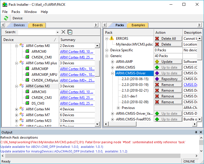 missing software packs in keil 5 for nrf52 missing software packs in keil 5 for nrf52