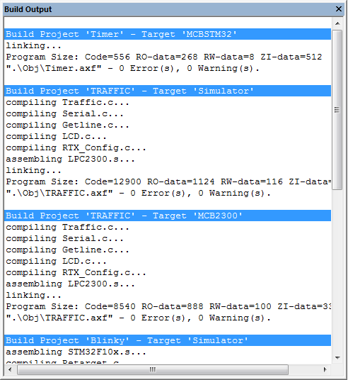 Output of Batch Build