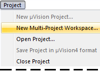 Menu 'New Multi-Project'
