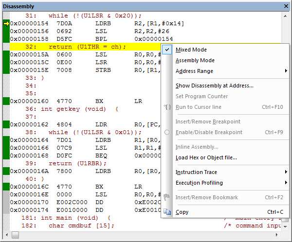 Disassembly Window