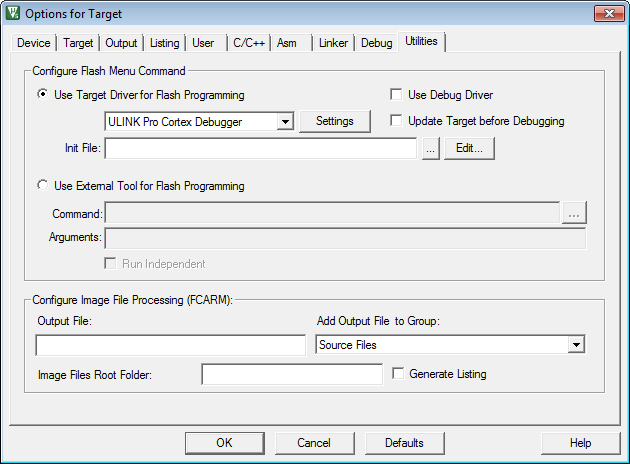 Flash Programming Dialog