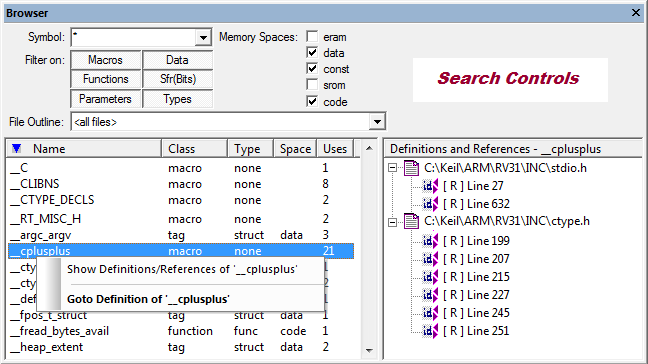 Source Browser Dialog