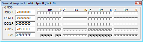 GPIO ペリフェラルダイアログ